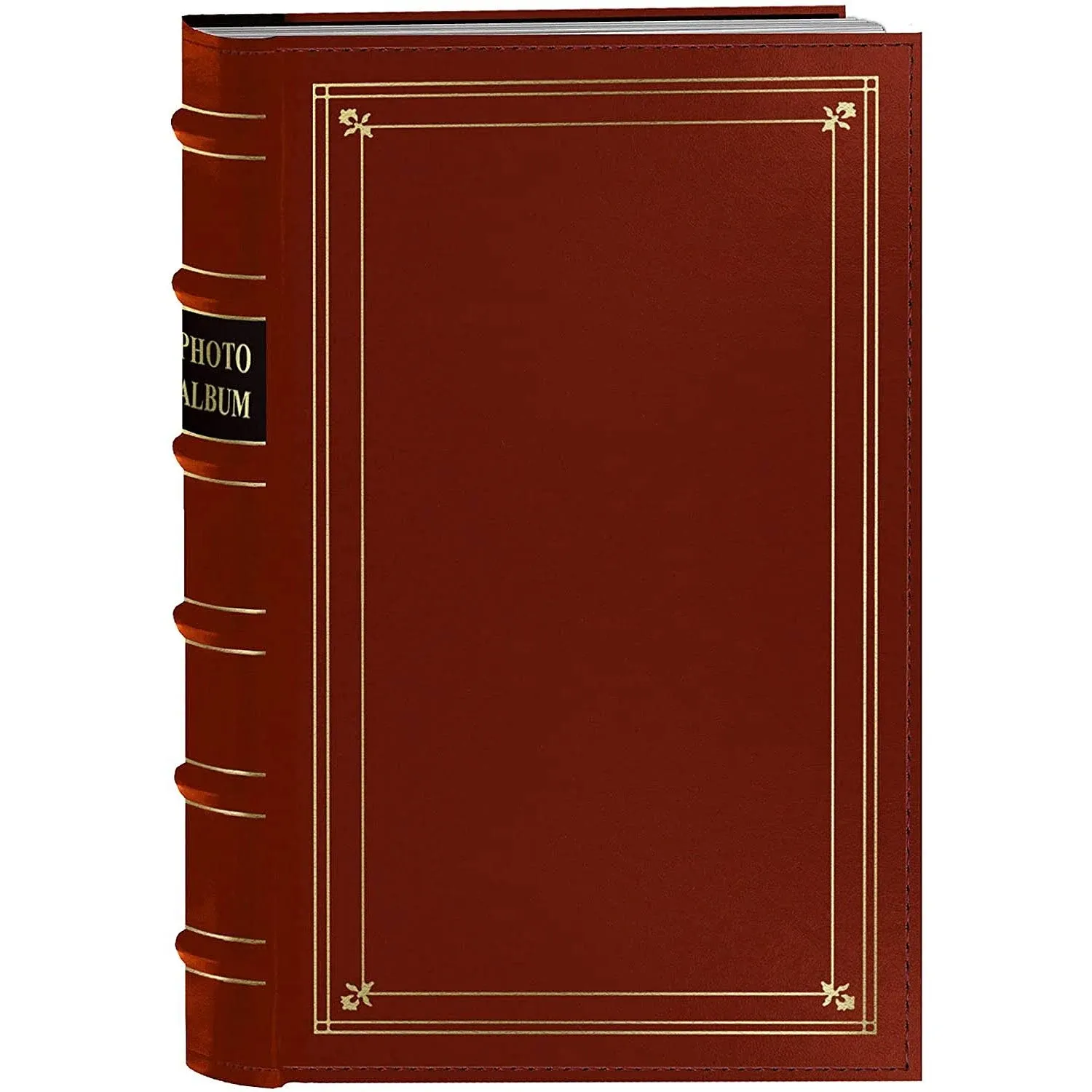 Pioneer Photo 204-Pocket Ring Bound Album for 4 by 6-Inch Prints Red Bonded Leather with Gold Accents Cover