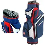 Ram Golf Premium Cart Bag with 14 Way Molded Organizer Divider Top - USA Flag