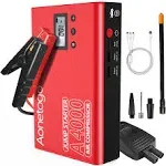 Jump Starter with Air Compressor, 2800A Peak 20000mAh Portable Battery... 