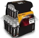 Impecca Super Alkaline Batteries AA-20 AAA-8 C-5 D-5 9Volt-2 Maximum Power 10-Year Shelf Life Long Lasting Batteries Combo Pack with Battery Storage Box Organizer, 39 Batteries Variety Pack