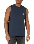 Carhartt Men's Workwear Pocket Sleeveless T-Shirt - Navy - Small