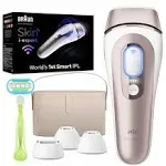 Braun IPL Skin I·expert, at Home Hair Removal, with Free App, Vanity Case, Venus Razor, 4 Smart Heads, Alternative for Laser Hair Removal, PL7387