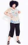 Zim and Zoe Women's Plus Size Top Miya Tie Dye