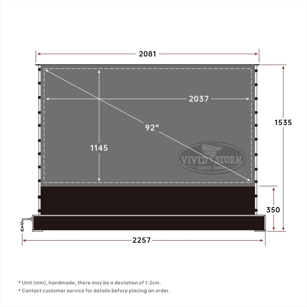 VIVIDSTORM S Pro Rollable Projector Screen