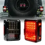 Clear LED Tail Lights Rear Brake Reverse Turn Signal for Jeep Wrangler JK 07-18