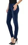 Hybrid & Company Women's Stretchy Slim Fit Skinny Leg Pull On Jean with Long Short Inseam