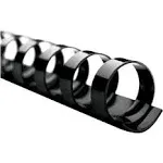 GBC CombBind Standard Spines 3/4" Diameter 160 Sheet Capacity Black 100/Box