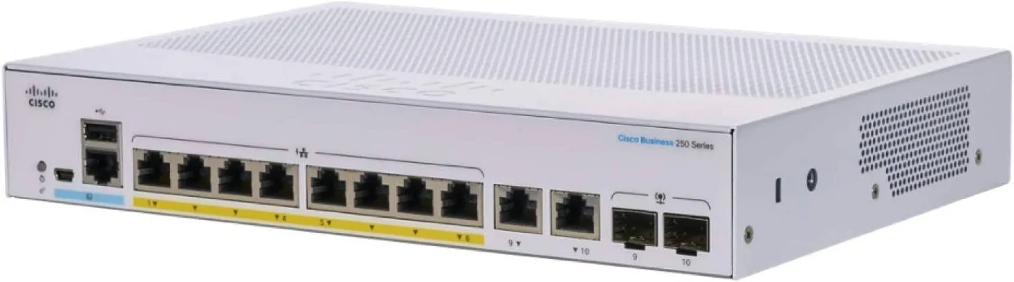 Cisco CBS250-8P-E-2G 8-Port Smart Switch