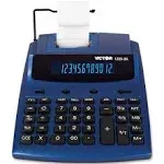 Victor Technology 12-Digit Commercial Printing Calculator (1225-3A), Navy Blue