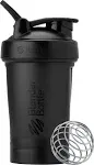 BlenderBottle Classic V2 Shaker Bottle Perfect for Protein Shakes and Pre Workout, 20-Ounce, Black