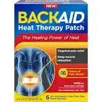 Backaid Heat Therapy Patch, Air-Activated Therapeutic Heat, Wide for Lower Back and Hip Pain Relief, 6 Count