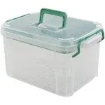 Cadineer Household Plastic First Aid Kit, Plastic Medicine Box, Clear Storage Box