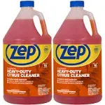 Zep Heavy-Duty Citrus Degreaser Refill - 1 Gallon (Case of 2) Zucit128 - Professional Strength Cleaner and Degreaser, Concentrated Pro Formula