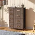 Vertical Dresser Storage Tower 9-drawer Chest Organizer Unit Brown 26.8*11.8*37.