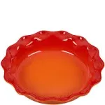 Le Creuset Stoneware 9" Heritage Pie Dish, Flame