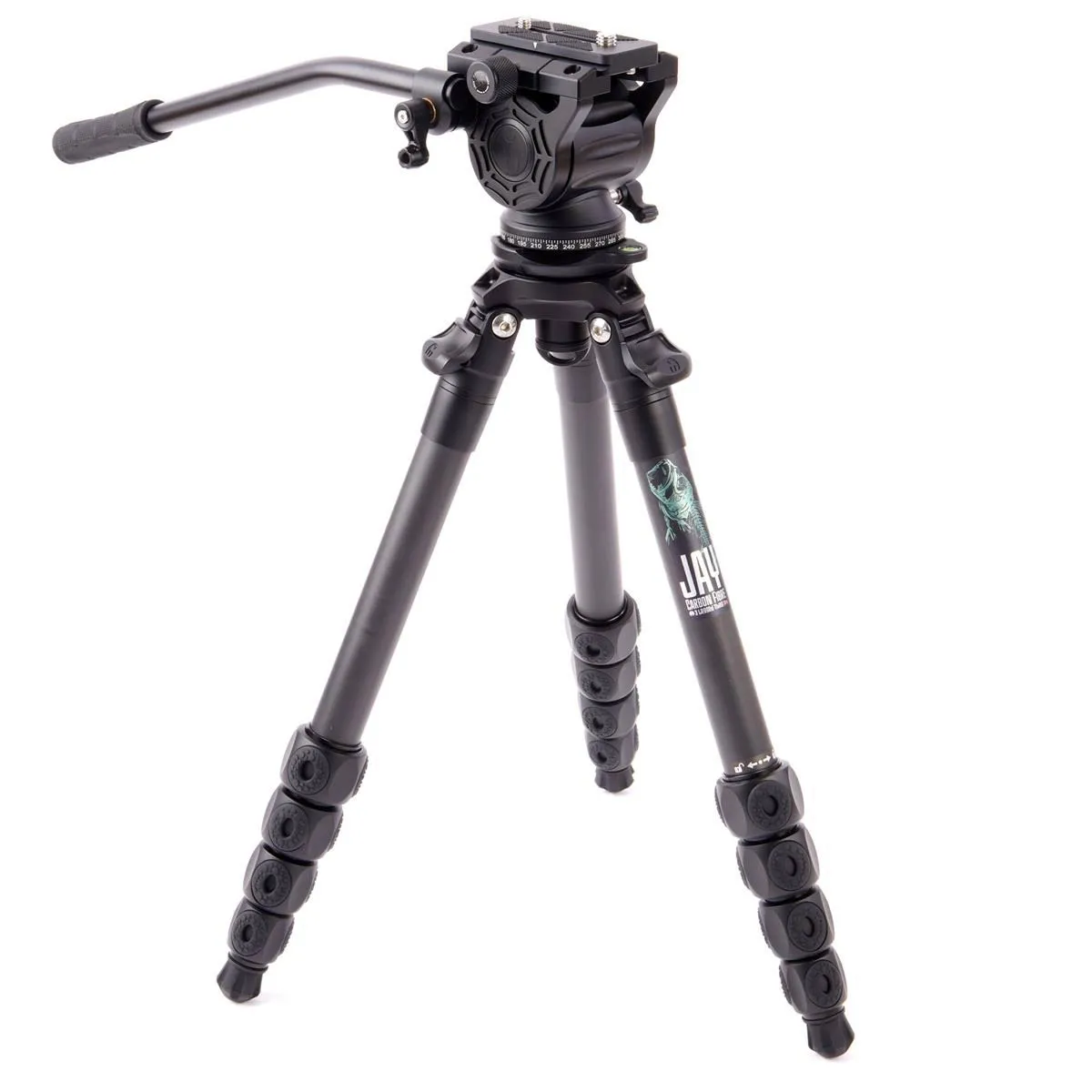 3 Legged Thing Jay Carbon Fiber Tripod with Quick Leveling Base and AirHed Cine-A Fluid Head System