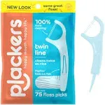 Plackers Cool Mint Twin Line Dental Flossers (75 ct)