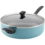 Farberware Aluminum 6-Quart Nonstick Jumbo Cooker with Helper Handle, Aqua