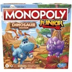 Hasbro Gaming Monopoly Junior Dinosaur Edition Board Game, Kids Board Games, ...