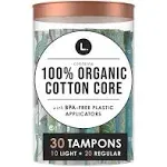 L. Organic Cotton Tampons Light + Regular (8 oz)