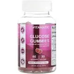 Vitamatic Glucose Chewable Gummies Natural Raspberry 60 Count