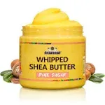 AKWAABA Whipped Shea Butter (Pink Sugar) - Nourishes, Moisturizes & Soothes | Pure Shea Butter | No Dyes & Parabens | 12 oz / 340 g