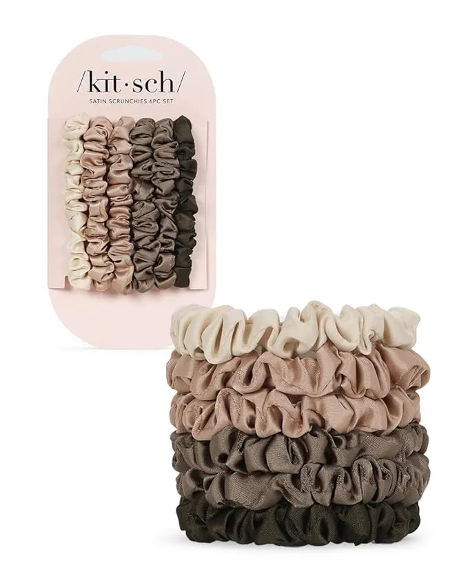 Kitsch - Ultra-Petite Satin Scrunchies - Eucalyptus