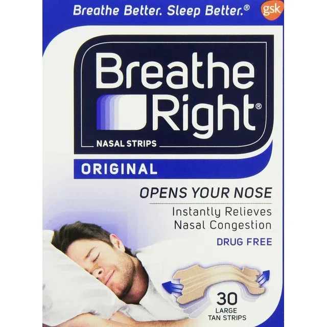 Breathe Right Nasal Strips, Original, Tan, Small/Medium - 30 Strips