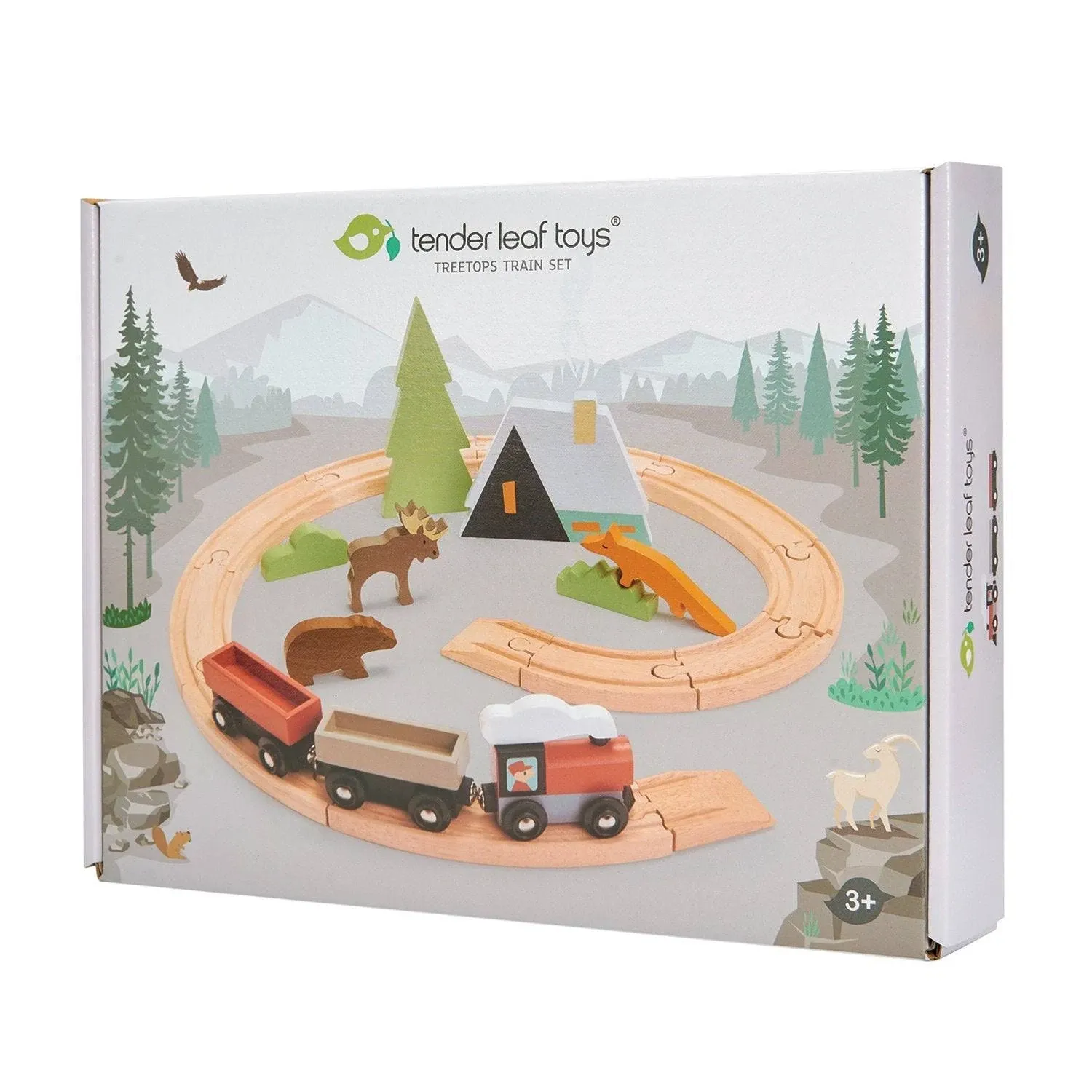 Tender Leaf Toys - Treetops Train Set - Beautiful Wooden Toy Train Set Kids - Intelligent and Imaginative Play Skills for Age 3+