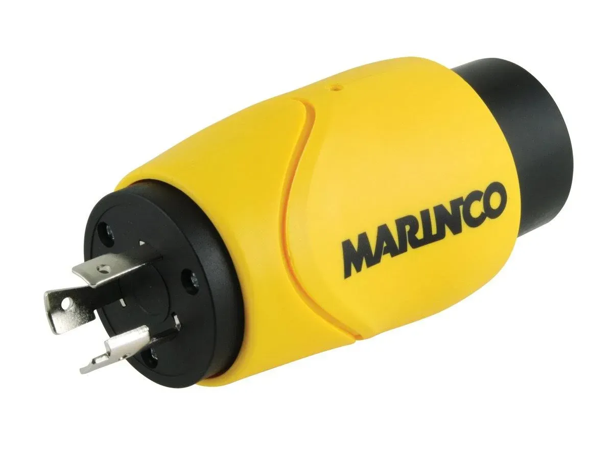 Marinco Straight Adapter 20Amp Locking Male to 30Amp Locking Female Connector [S20-30]