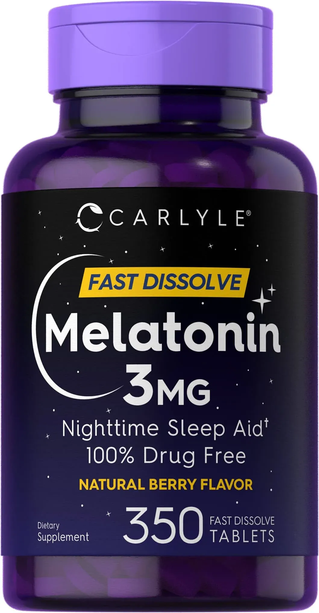 Melatonin 3mg | 250 Vegetarian Tablets | Low Dose | by Carlyle