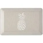 Martha Stewart Aloha Beige 19.6 in. x 32 in. Pineapple Kitchen Anti Fatigue Mat