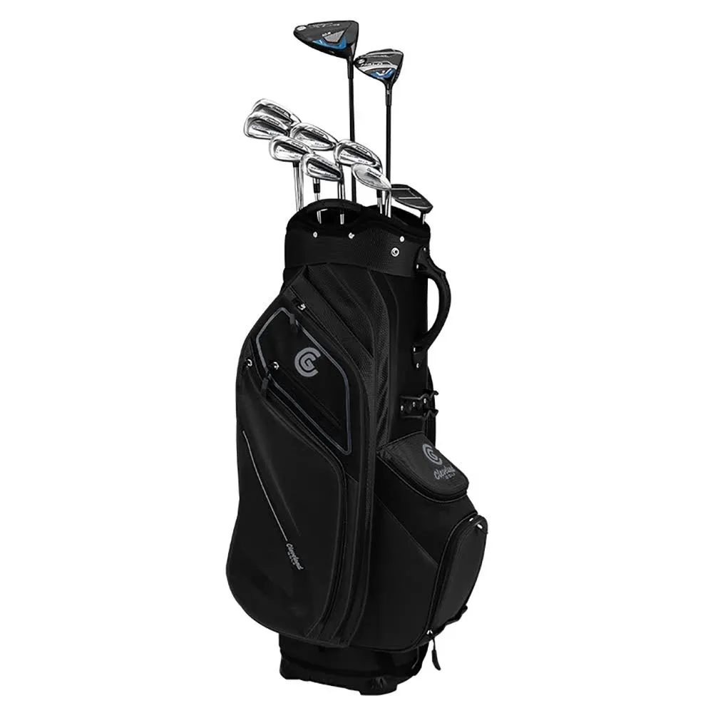 New Cleveland Golf Launcher MAX Complete Set With Cart Bag Regular Flex Black