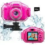 Agoigo Kids Waterproof Camera Toys for 3-12 Year Old Girls Christmas Birthday Gifts, Kids Underwater Sports Camera HD Children Digital Action Camera 2