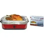 PanSaver Foil Electric Roaster Liners, 3 Box Bundle 6 Liners for Roasters. Fits 16, 18 and 22 Quart Roasters. Best Liners for Roasting Whole Meats.