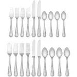 Vintage Jewel 20-Piece Flatware Set, 3.60 LB, Metallic