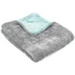 The Rag Company 51616-LIQUID8R-AQUA CYCLONE 16x16 Twist Drying Towel AQUA & GREY