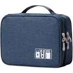 Travel Cable Organizer Bag Electronic Accessories Case Portable Double Layer Cab