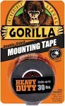 Gorilla Double-Sided Heavy Duty Mounting Tape 1 inchx60 inch Black