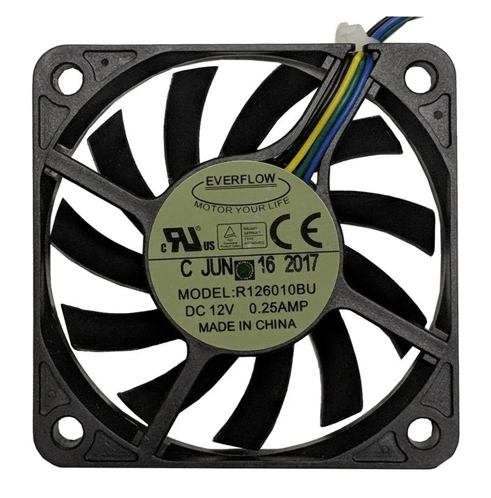 Everflow 60x60x10mm 12 Volt DC Fan with PWM Function