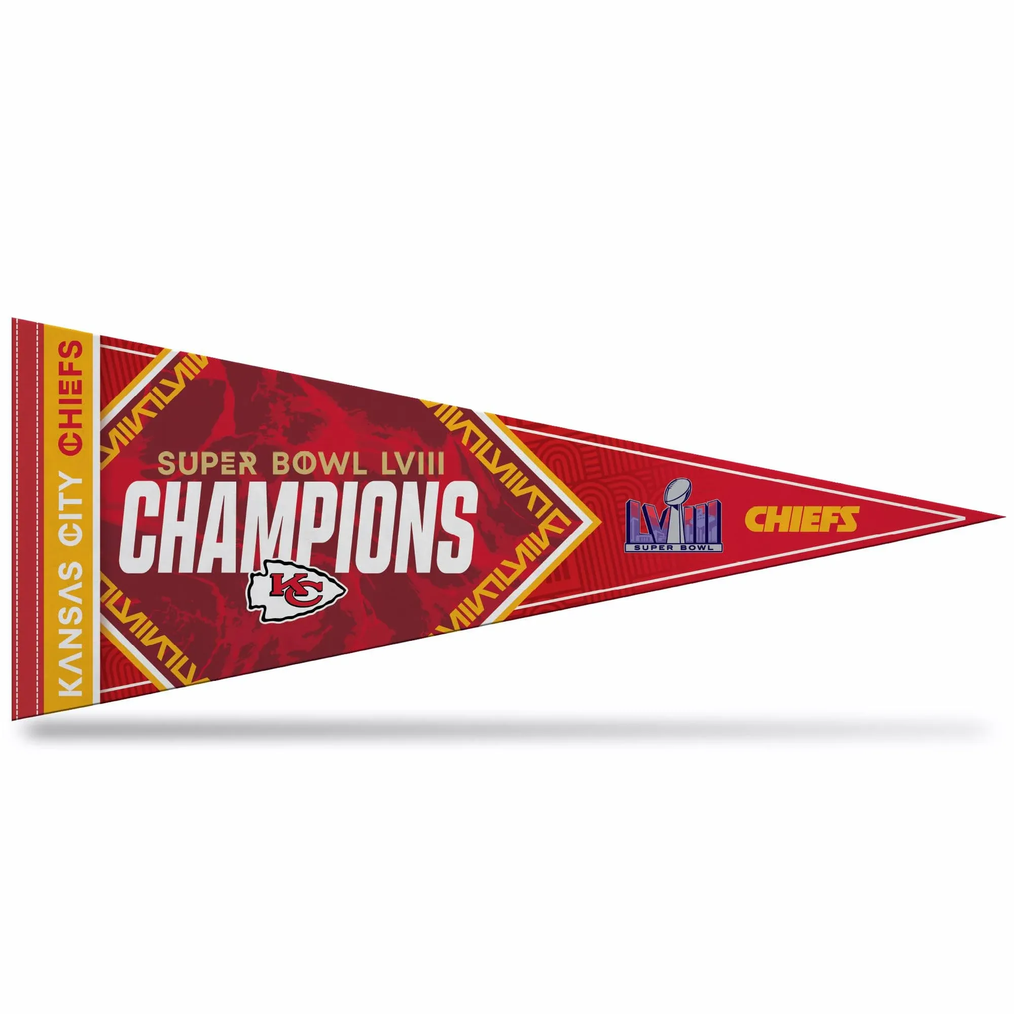 Kansas City Chiefs 2024 Super Bowl LVIII Champions Soft Felt 12x30 Pennant by Rico