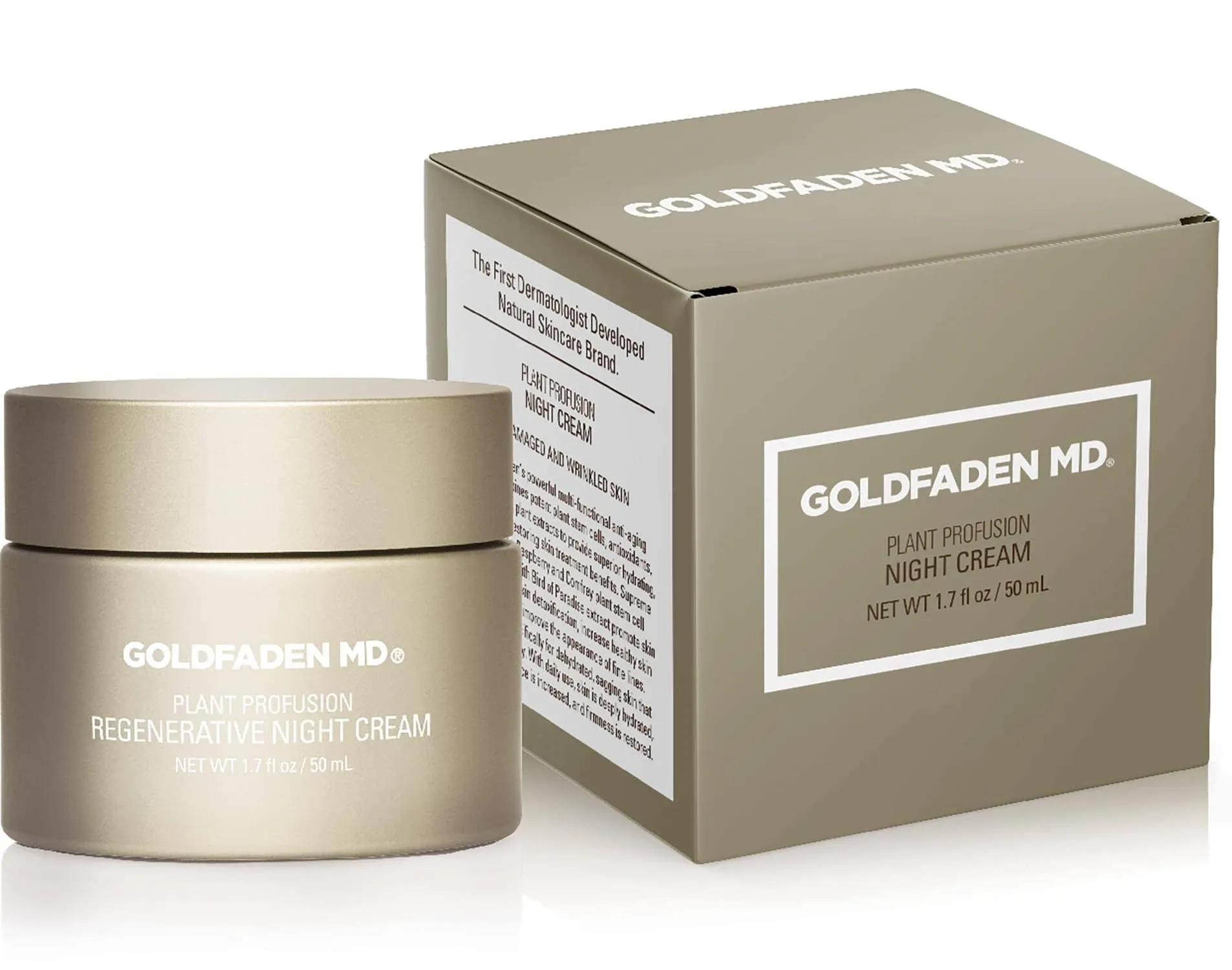 GOLDFADEN MD Plant Profusion Regenerative Night Cream, 1.7 Ounce