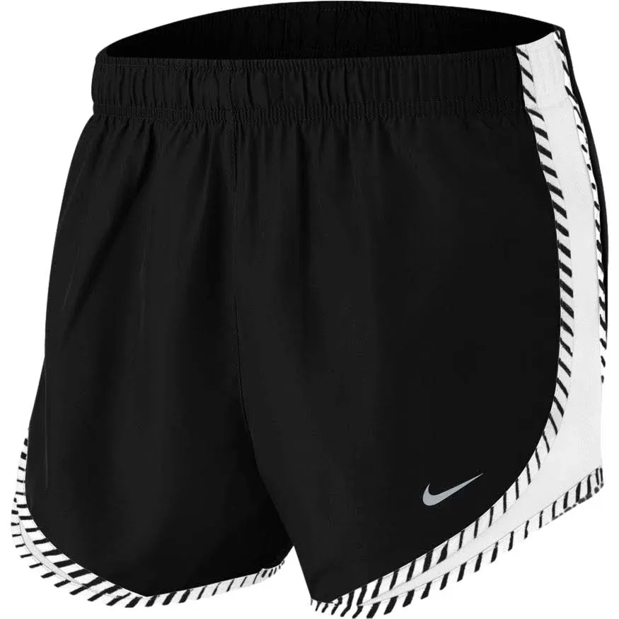 Nike Womens Dri-Fit Running Shorts Black &amp; White Mesh Sides Liner New Sz XS