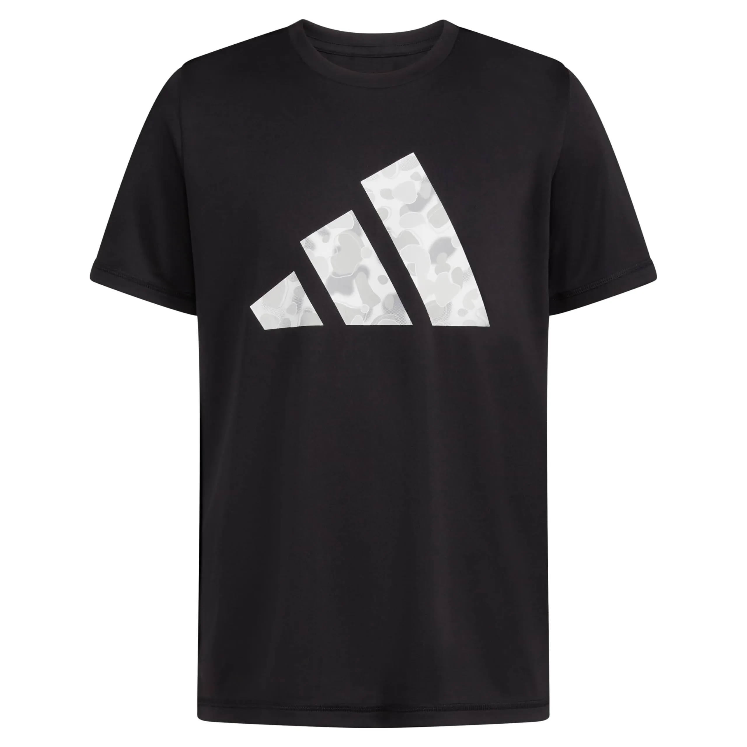 Adidas Kids Pebble Camo Logo SS Tee(Toddler/Little Kid/Big Kid) Girl's T Shirt Black : 5 Little Kids, Polyester