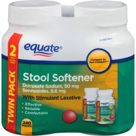 Equate - Stool Softener with Stimulant Laxative 240 Tablets