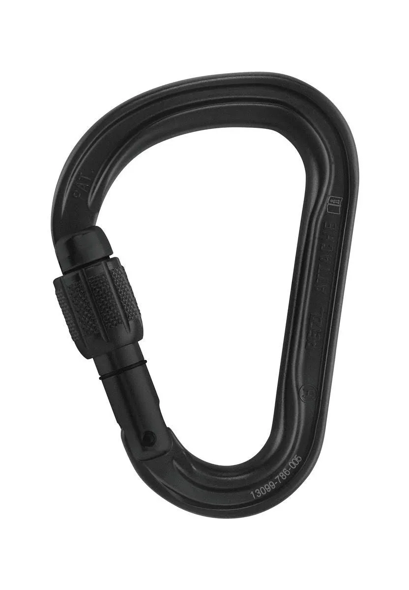 Petzl - Attache (Black, Screw-Lock)