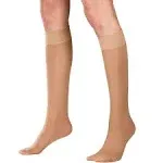 Truform Women's Stockings, Knee high, Sheer: 8-15 mmHg, Beige, Medium