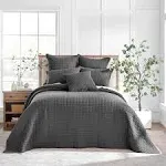 Levtex Home Mills Waffle Bedspread Set, Charcoal, King