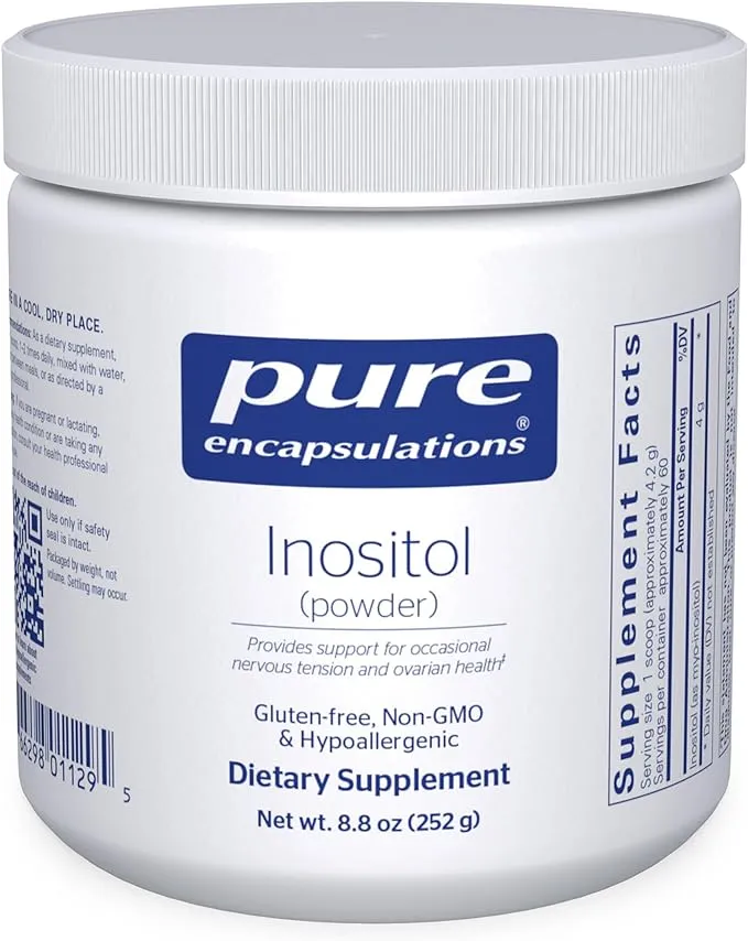 Pure Encapsulations Inositol (Powder) - Supplement to Support Energy, Nervous System & Ovarian Function* - with Myo-Inositol - 8.8 Ounces