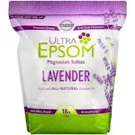 Saltworks Ultra Epsom, Lavender Scented Premium Epsom Bath Salt, 18 Pound Bag, White, ULE-LAV-18